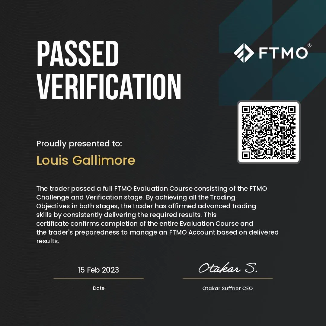 LouisG Trading funded or payout certificate 19