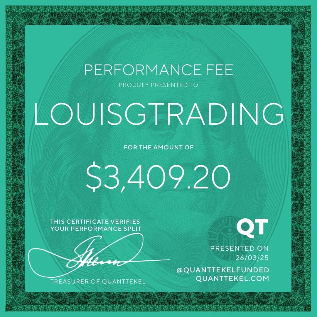 LouisG Trading funded or payout certificate 41